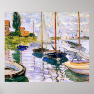 Póster Barcos de vela en el Sena del Petit Claude Monet