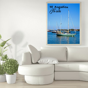 Póster Barcos de vela en la bahía de Matanzas St. Augusti