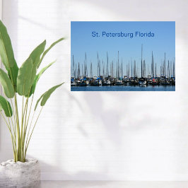 Póster Barcos de vela Marina de San Petersburgo Florida