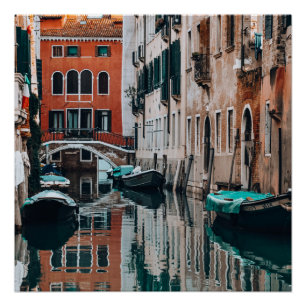 Póster Barcos de Venecia