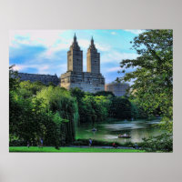Barcos en el lago Central Park, San Remo