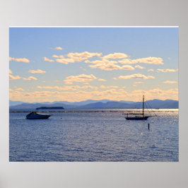 Póster Barcos en el lago Champlain