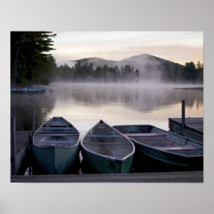 Póster Barcos en el poster del Lake Placid