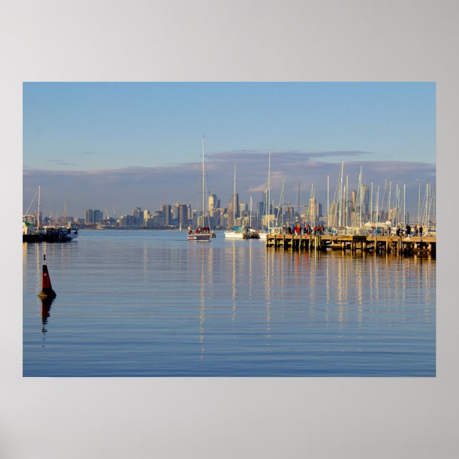 Póster Barcos en el puerto (Frente)