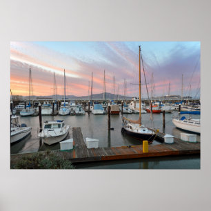 Póster Barcos en el puerto