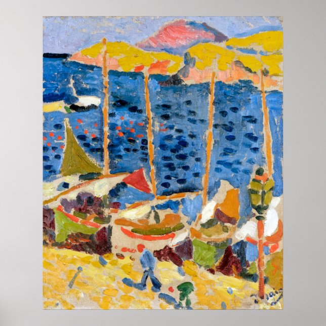 Póster Barcos en el puerto de Collioure | Andre Derain | (Frente)