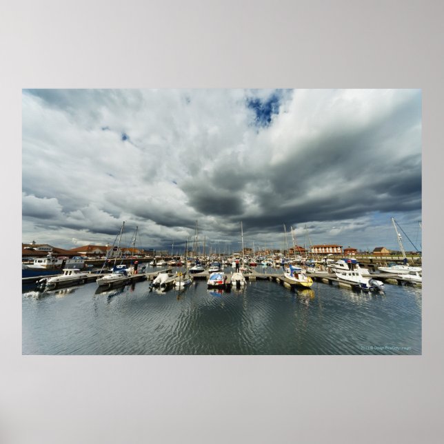 Póster Barcos En Un Puerto (Frente)