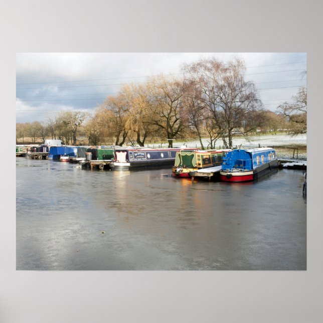 Póster Barcos estrechos invierno Postcard más alto de Poy (Frente)