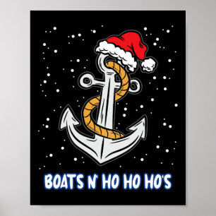 Póster Barcos N Ho Ho Hos Navidad Pijama Divertido Humor 