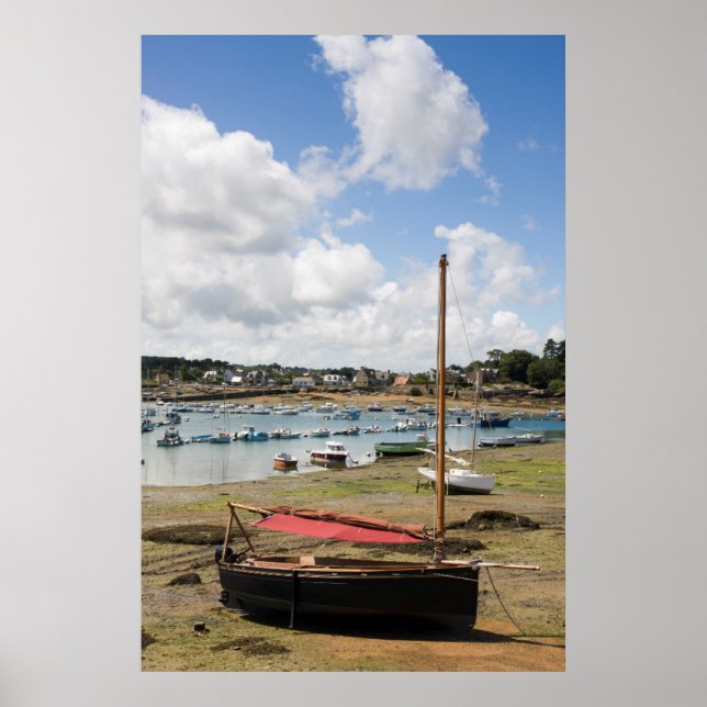 Póster Barcos pequeños | Ploumanac'H, Francia (Frente)