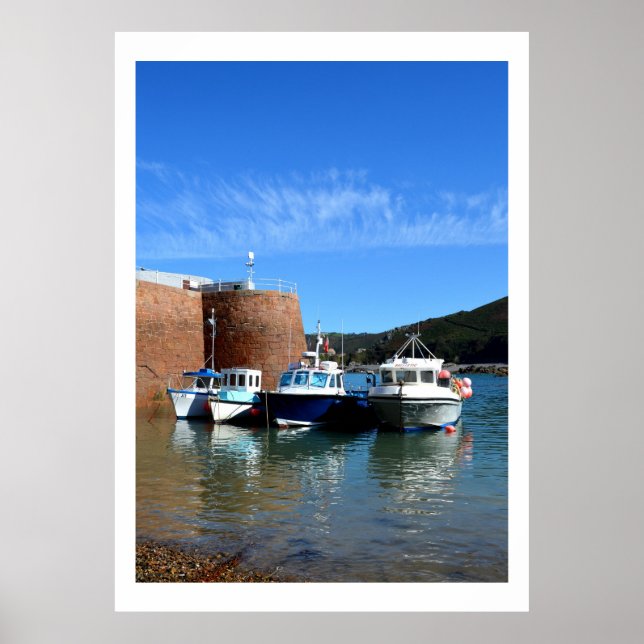 Póster Barcos pesqueros de la Nuez de Bonne (Frente)