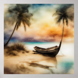 Póster Barcos y playas - 4