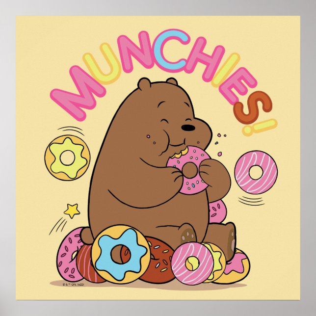 Póster ¡Bare Bears - Grizz Donut Munchies! (Frente)