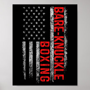 Póster Bare Knuckle Boxing Bandera Estadounidense 4 De Ju