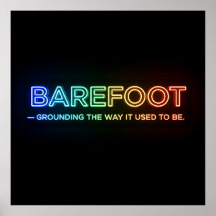 Póster Barefoot Grounding Neon
