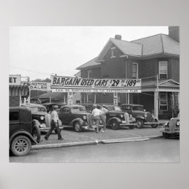 Póster Bargain Used Cars, 1938. Vintage Photo
