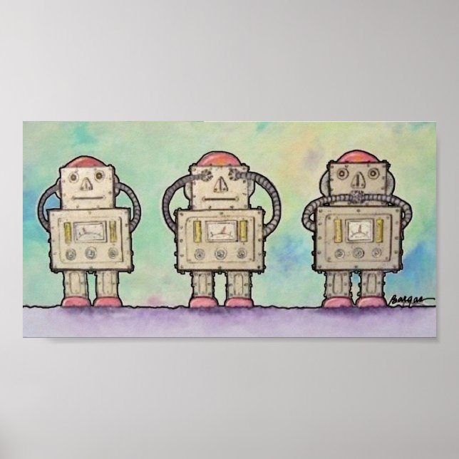 Póster BargasArtworks Robots Print (Frente)