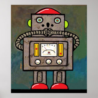 Póster BargasArtworks Suprimido Robot Print