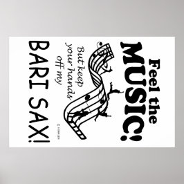 Póster Bari Sax Siente La Música