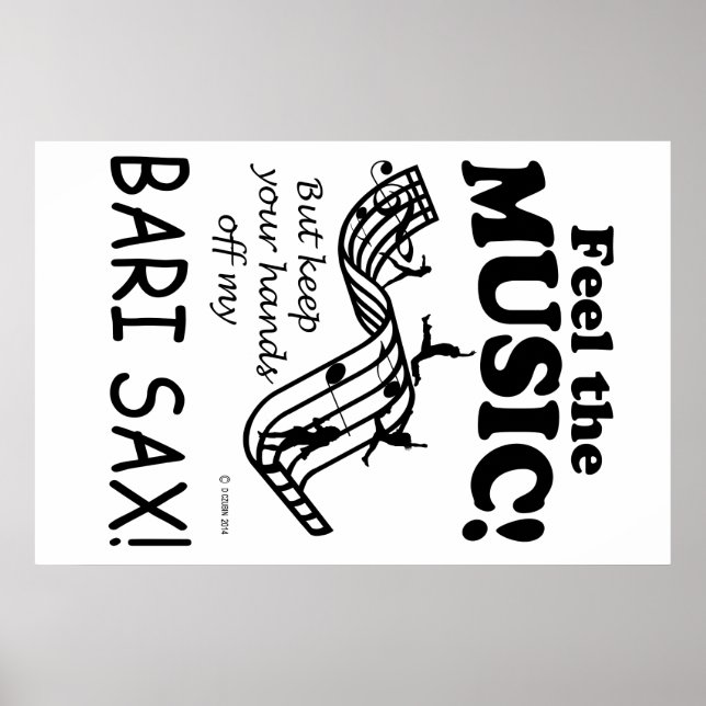 Póster Bari Sax Siente La Música (Frente)