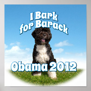 Póster Bark por Barack, Bo, el primer perro Obama