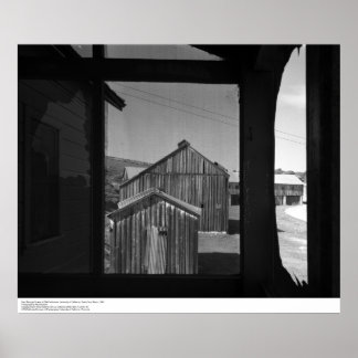 Póster Barn a través de la pantalla del viejo Cookhouse,