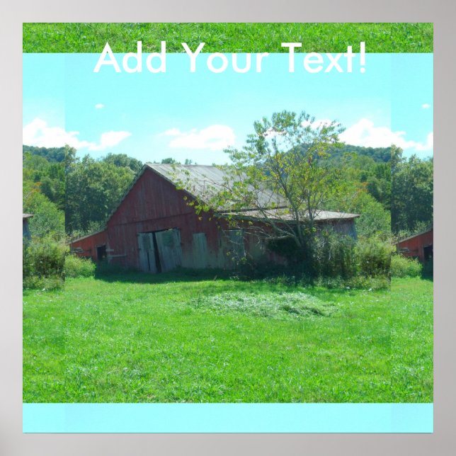 Póster Barn de descomposición de época (Frente)