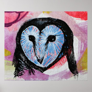 Póster Barn Owl Art