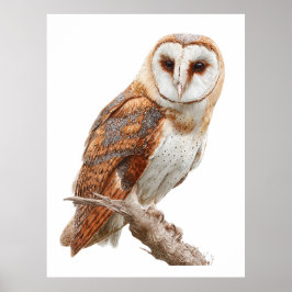 Póster Barn Owl Print, Value Poster Paper (Semi-Gloss)