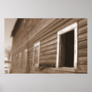 Póster Barn Sepia tone photograph Imaginative Imagery