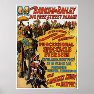 Póster Barnum & Bailey Circus Poster