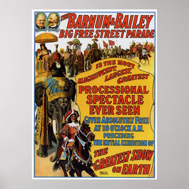 Póster Barnum & Bailey Circus Poster (Frente)