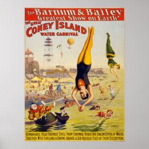 Póster Barnum y circo de Bailey - circa 1900