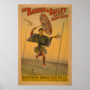 Póster Barnum y diapositiva de Bailey para el poster del