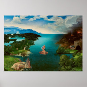 Póster Barón cruzando el río Styx por Joachim Patinir