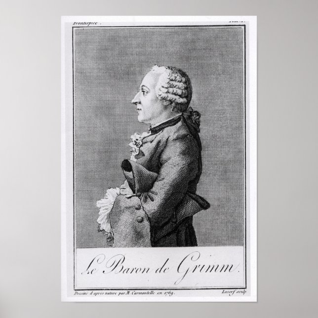 Póster Barón Friedrich Melchior Grimm (Frente)
