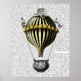 Póster Baroque Balloon Black Yellow