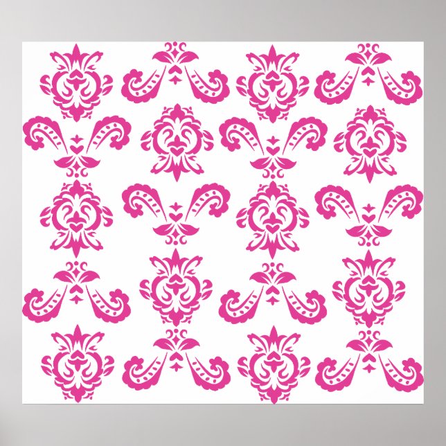Póster Baroque Pink Print (Frente)