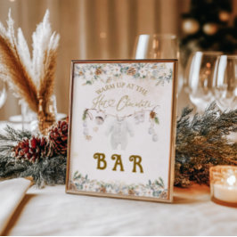 Póster Barra de Baby Shower de la línea de ropa fría exte