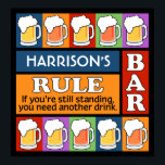 Póster Barra de CERVEZA Pop Art poster NOMBRE PERSONALIZA<br><div class="desc">Cambie el campo de texto a lo que desee. También puede cambiar el tipo de letra y su tamaño y color utilizando la función "Personalizar it",  así como añadir más campos de texto si lo desea. Ver mi tienda para más artículos con este diseño.</div>