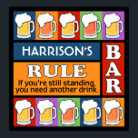 Póster Barra de CERVEZA Pop Art poster NOMBRE PERSONALIZA<br><div class="desc">Cambie el campo de texto a lo que desee. También puede cambiar el tipo de letra y su tamaño y color utilizando la función "Personalizar it",  así como añadir más campos de texto si lo desea. Ver mi tienda para más artículos con este diseño.</div>