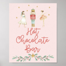 Póster Barra de Chocolate Caliente Cascanueces de Navidad