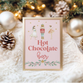 Póster Barra de Chocolate Caliente Cascanueces de Navidad