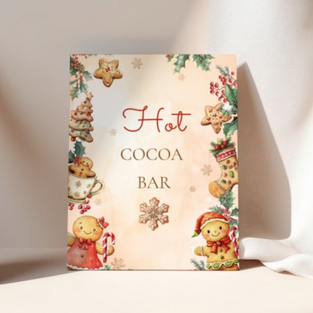 Póster Barra de Chocolate Caliente con Galletas de Navida (Subido por el creador)