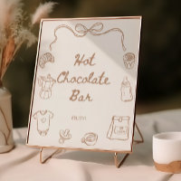 Barra de Chocolate Caliente Dibujada a Mano Baby i
