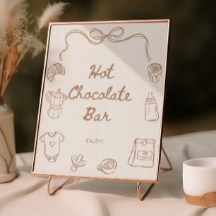 Póster Barra de Chocolate Caliente Dibujada a Mano Baby i