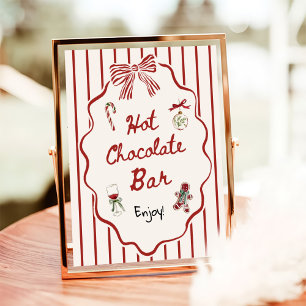 Póster Barra de Chocolate Caliente Dibujada a Mano de Nav