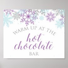 Barra de chocolate caliente Winter Onederland púrp