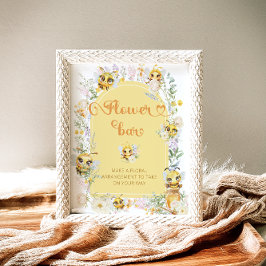 Póster Barra de flor de abee acuático