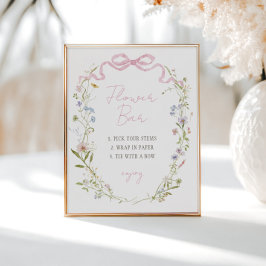 Póster Barra de flor de flor floral de primavera